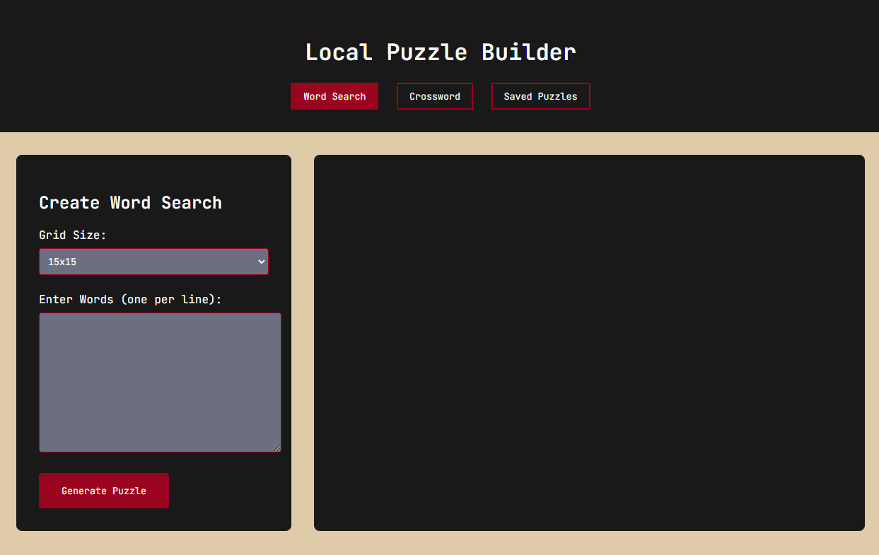 Puzzle Generator Screenshot